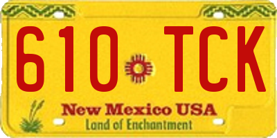 NM license plate 610TCK