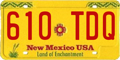 NM license plate 610TDQ