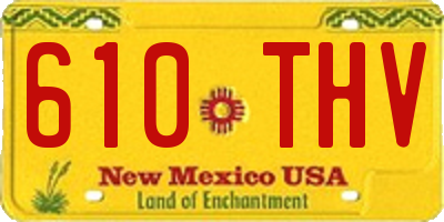 NM license plate 610THV