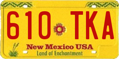 NM license plate 610TKA