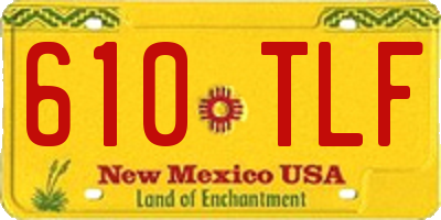 NM license plate 610TLF