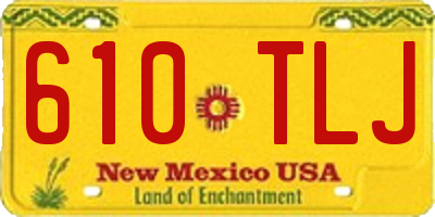 NM license plate 610TLJ