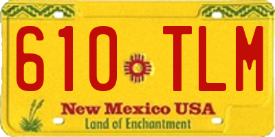 NM license plate 610TLM