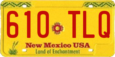 NM license plate 610TLQ
