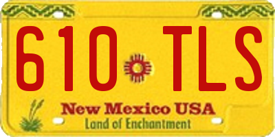 NM license plate 610TLS