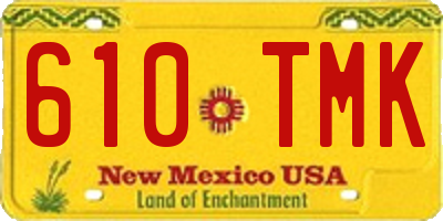 NM license plate 610TMK