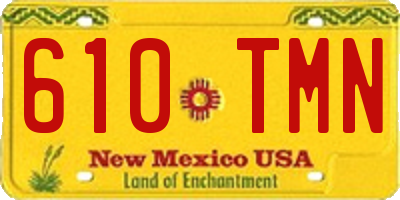 NM license plate 610TMN