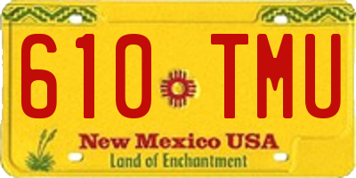 NM license plate 610TMU