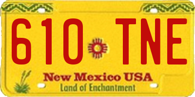 NM license plate 610TNE