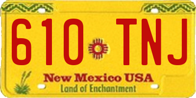 NM license plate 610TNJ