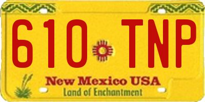 NM license plate 610TNP
