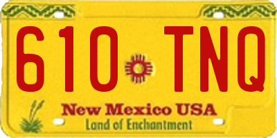 NM license plate 610TNQ