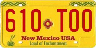 NM license plate 610TOO
