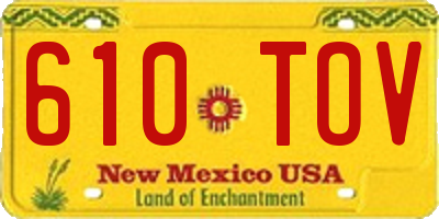 NM license plate 610TOV