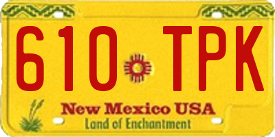NM license plate 610TPK