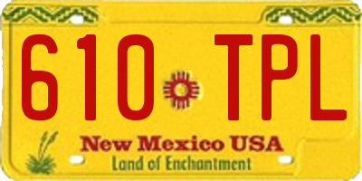 NM license plate 610TPL