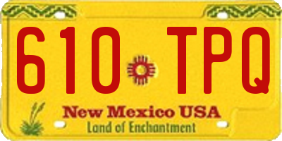 NM license plate 610TPQ
