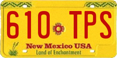 NM license plate 610TPS