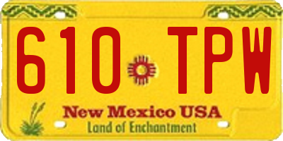 NM license plate 610TPW