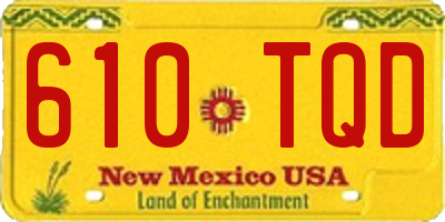 NM license plate 610TQD