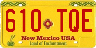 NM license plate 610TQE