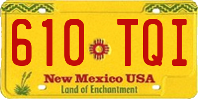 NM license plate 610TQI