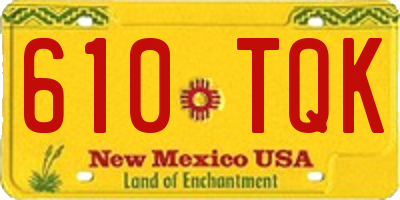 NM license plate 610TQK