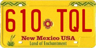 NM license plate 610TQL
