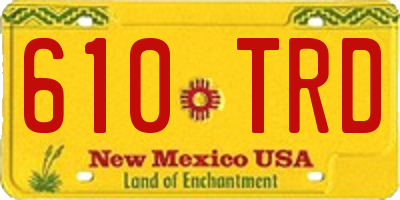 NM license plate 610TRD