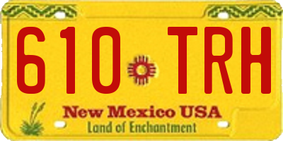 NM license plate 610TRH