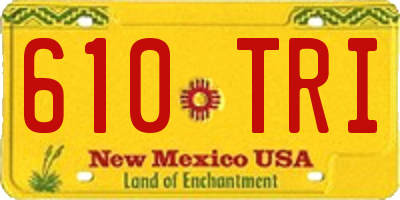 NM license plate 610TRI