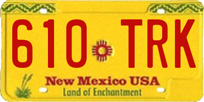 NM license plate 610TRK