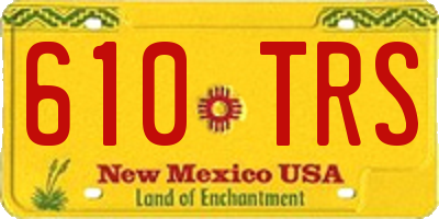 NM license plate 610TRS