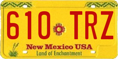 NM license plate 610TRZ
