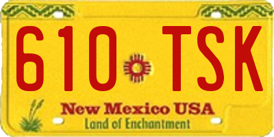 NM license plate 610TSK