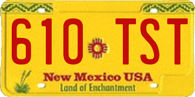 NM license plate 610TST