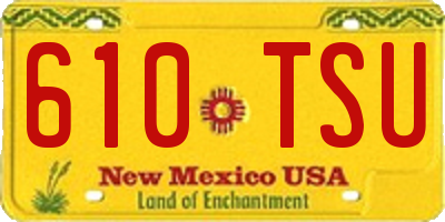 NM license plate 610TSU