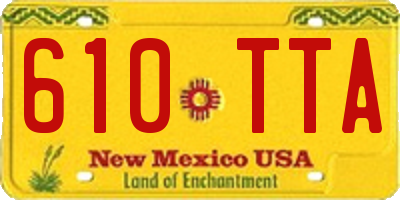 NM license plate 610TTA