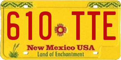NM license plate 610TTE