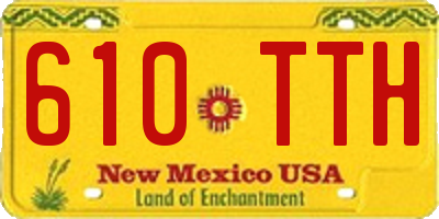 NM license plate 610TTH