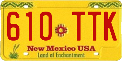 NM license plate 610TTK