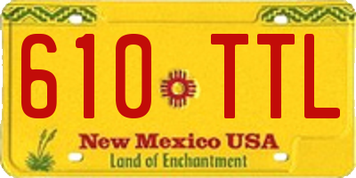 NM license plate 610TTL