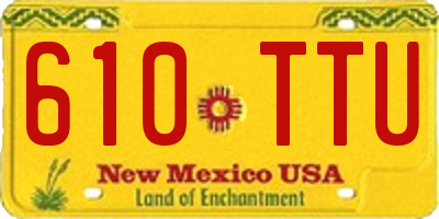 NM license plate 610TTU