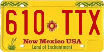 NM license plate 610TTX
