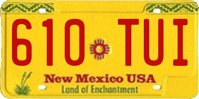NM license plate 610TUI