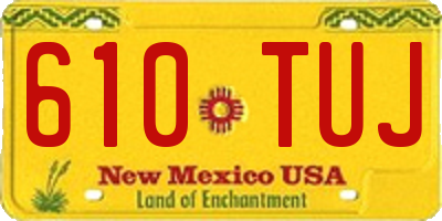 NM license plate 610TUJ