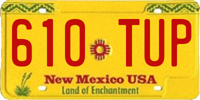 NM license plate 610TUP