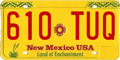 NM license plate 610TUQ