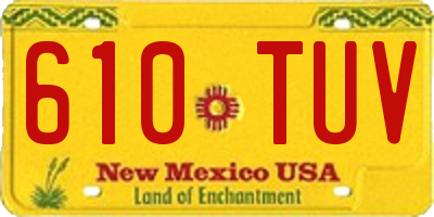 NM license plate 610TUV