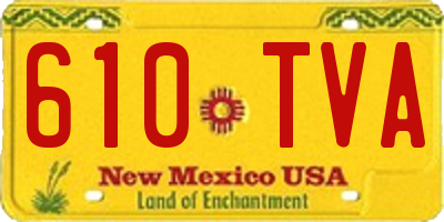 NM license plate 610TVA